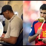 Watch: World Cup Golden Ball winner Rodri shocks passengers by boarding ultra-budget Ryanair flight to Liverpool