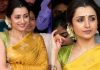 Trisha Krishnan keeps it classic in a mustard saree as she attends CM Vijay’s first Independence Day ceremony