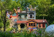 A New Jersey artist bought a 600-square-foot cabin in 1989 and kept adding to it; 37 years later, Luna Parc is a 5,000-square-foot home, studio and living artwork still being built