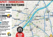 Ganesh immersion processions on Friday: Key roads shut, traffic diversions across city; heavy vehicles banned for 48 hours
