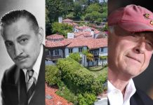 Drew Barrymore’s grandfather once owned this Los Angeles estate; after Tony Scott bought and updated it, the property spent six years on the market before selling to her Charlie’s Angels director for $14.7 million