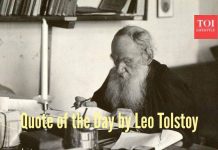 Quote of the Day by Leo Tolstoy: “A man is like a fraction whose numerator is what he is and whose denominator is…” |