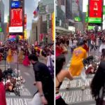 Navratri Garba at New York’s Times Square goes viral; internet divided as users debate Indian celebrations abroad