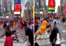 Navratri Garba at New York’s Times Square goes viral; internet divided as users debate Indian celebrations abroad