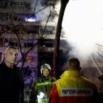 Woman killed, 3 injured as Russian attack hits Kyiv residential building, subway station