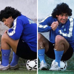 In 1989, Diego Maradona’s two-year-old daughter tucked daisies into his socks before Napoli training, the picture became iconic all over the world; years later, Dalma recreated the scene at her birthday party