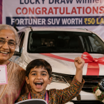 Toyota Fortuner Win: A Madhya Pradesh Grandmother bought a Rs. 200 lucky draw coupon at a Garba event; one year later, her 6-year-old grandson won a Fortuner SUV worth Rs. 50 lakhs; family celebrates with dhol and procession