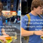 German man’s love for dosa and filter coffee in Bengaluru wins the internet, with users joking, ‘Aadhaar card approved by government’